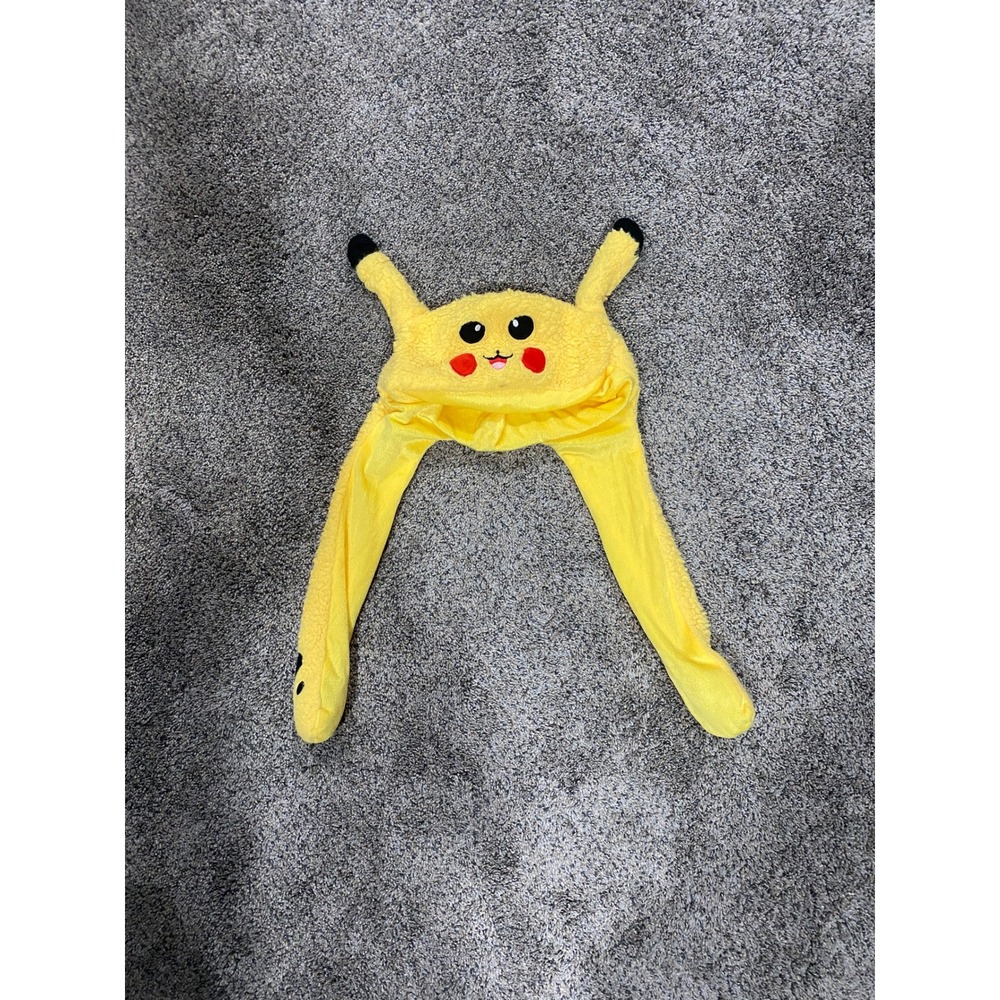Pokemon Pikachu Plush Ear Moving Hat Unisex Yellow One Size Excellent Condition